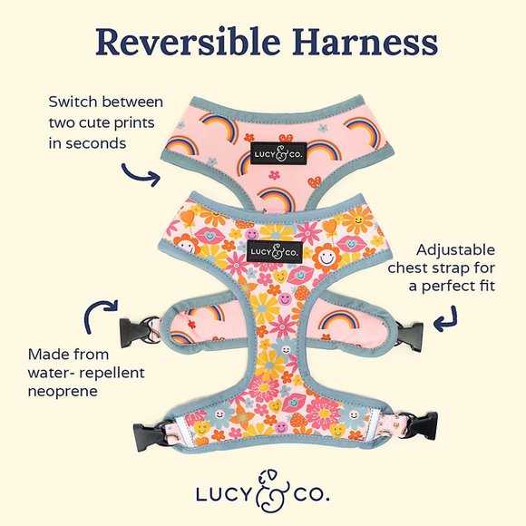 🏷️NWT Lucy & Co. Y2K Baby Reversible Dog Harness - Size XS & Medium - Picture 2 of 14